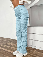 women's embroidered straight-leg jeans, view 8 - MRSLM