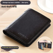 ultra-thin leather wallet, view 8 - MRSLM