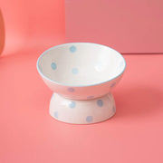 elevated ceramic pet bowl, view 3 - MRSLM