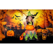Halloween garage door backdrop hanging cloth, view 4 - MRSLM