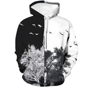 men's digital print pullover hoodie, view 4 - MRSLM