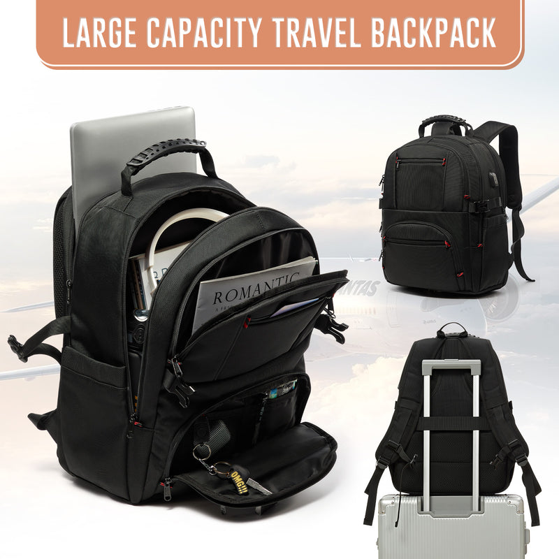 business travel laptop backpack, view 2 - MRSLM