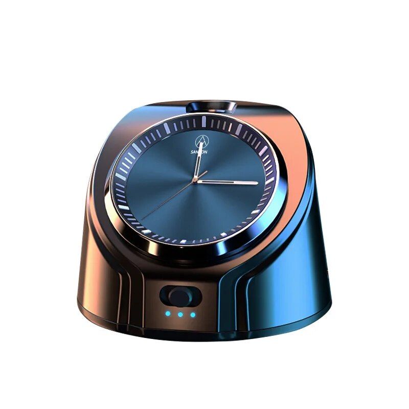 wireless car aroma diffuser with watch, view 2 - MRSLM