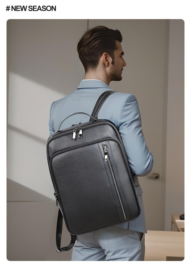 Men's leather backpack, view 5 - MRSLM
