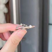 moissanite stacked crown ring, view 7 - MRSLM