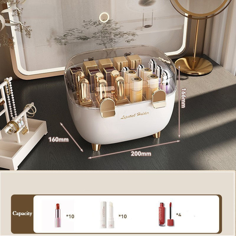 lipstick holder organizer with dustproof lid, view 4 - MRSLM