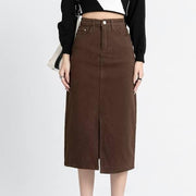 high waist denim pencil skirt - MRSLM