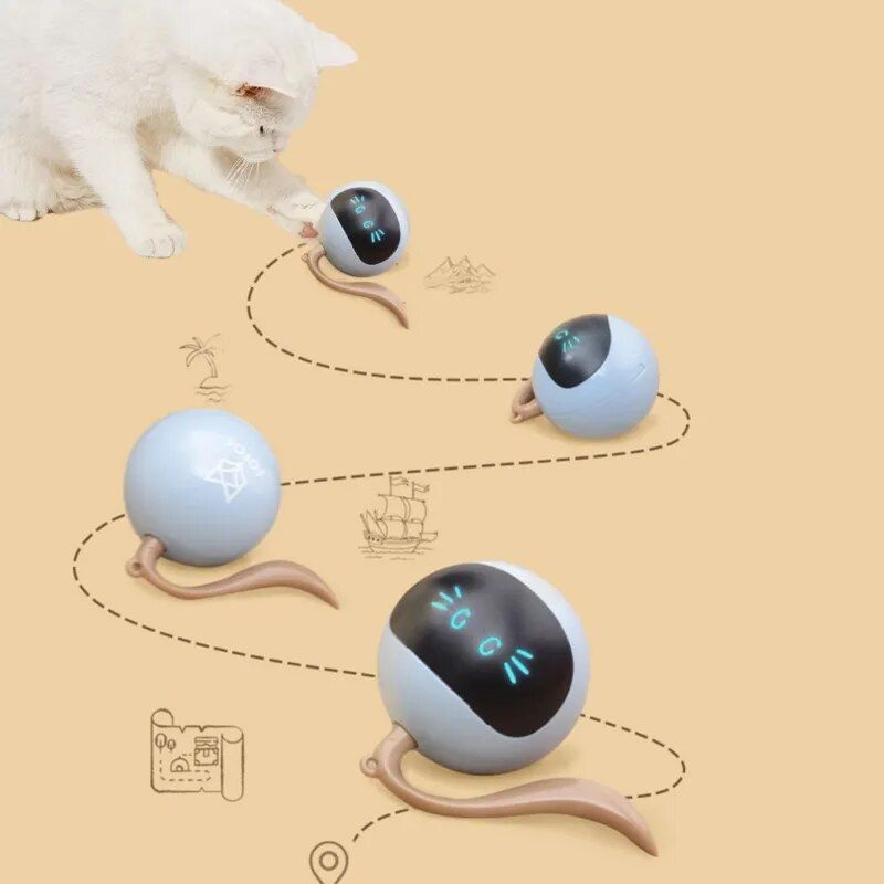 smart interactive led cat ball toy, view 6 - MRSLM