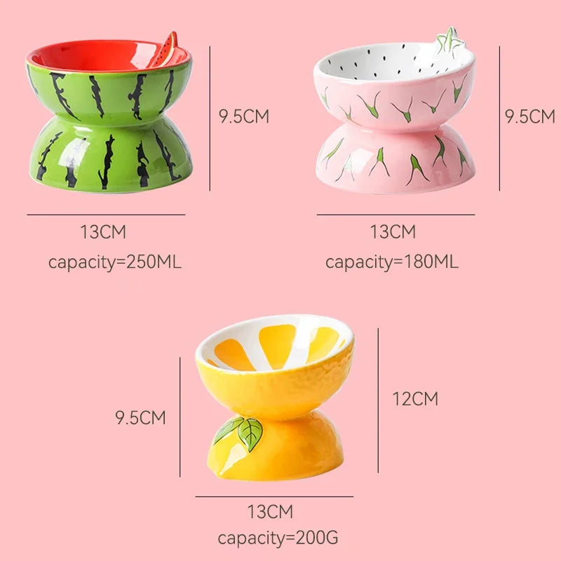 fruit-shaped ceramic pet bowls, view 8 - MRSLM