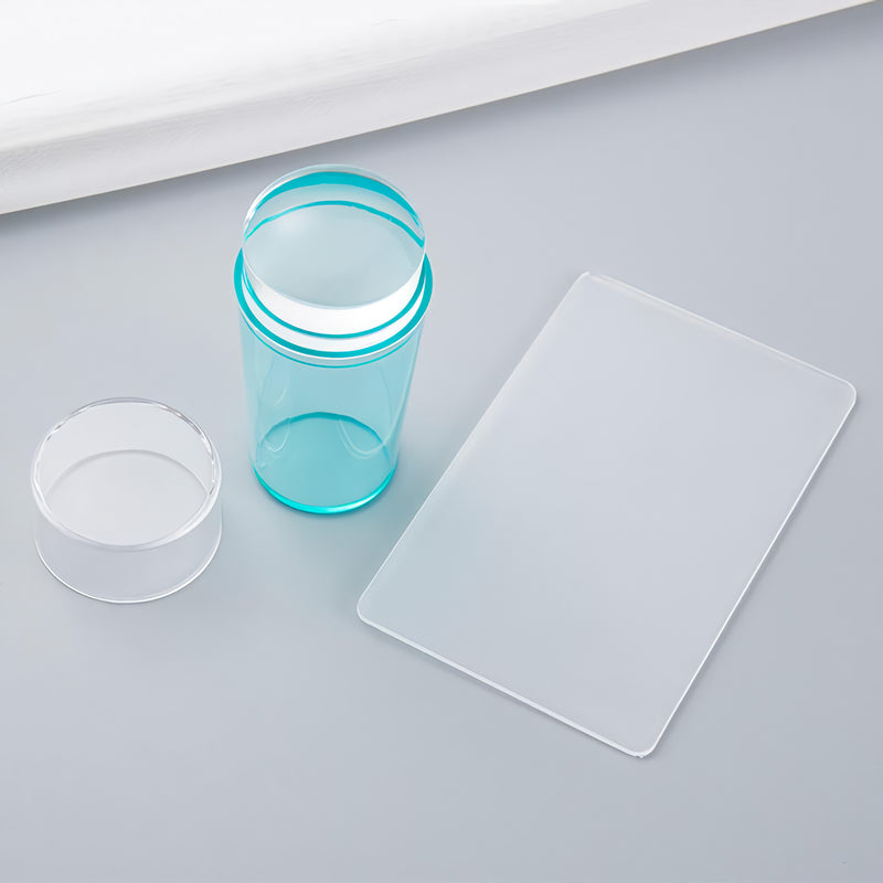 silicone nail art stamper set with scraper, view 6 - MRSLM