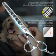 7-inch 3d gradient traceless teeth chunker shears, view 3 - MRSLM