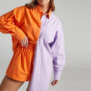 Cotton linen shirt and shorts set, view 5 - MRSLM