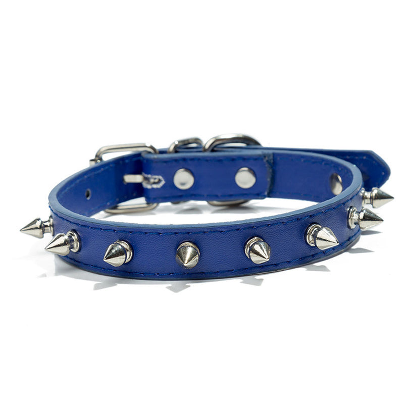 spiked leather dog collar, view 22 - MRSLM
