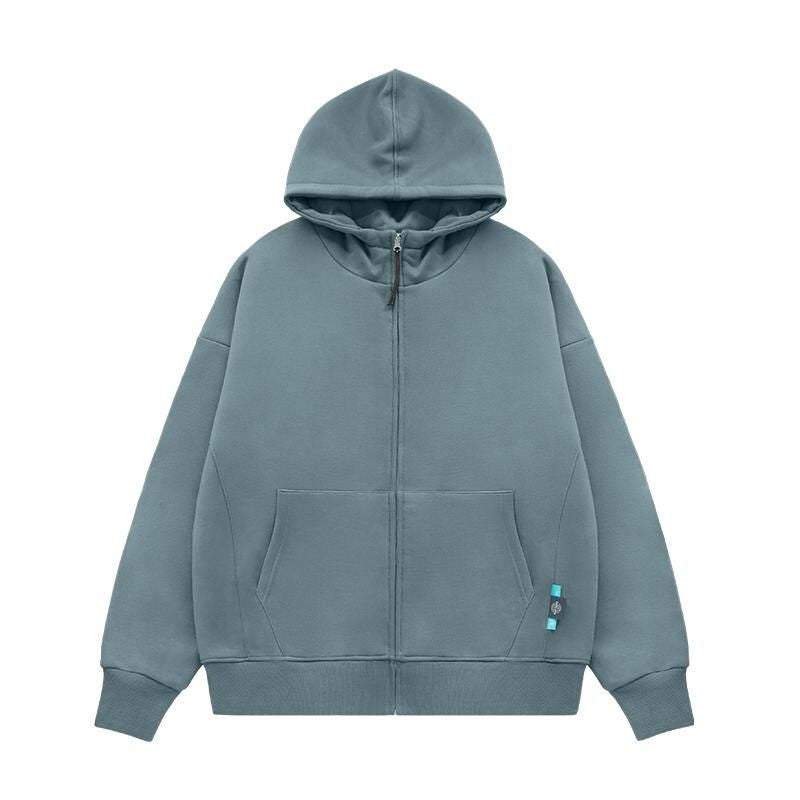 unisex fleece lined zip up hoodie, view 7 - MRSLM