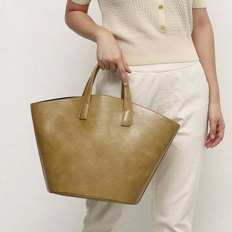vegan leather tote bag, view 4 - MRSLM
