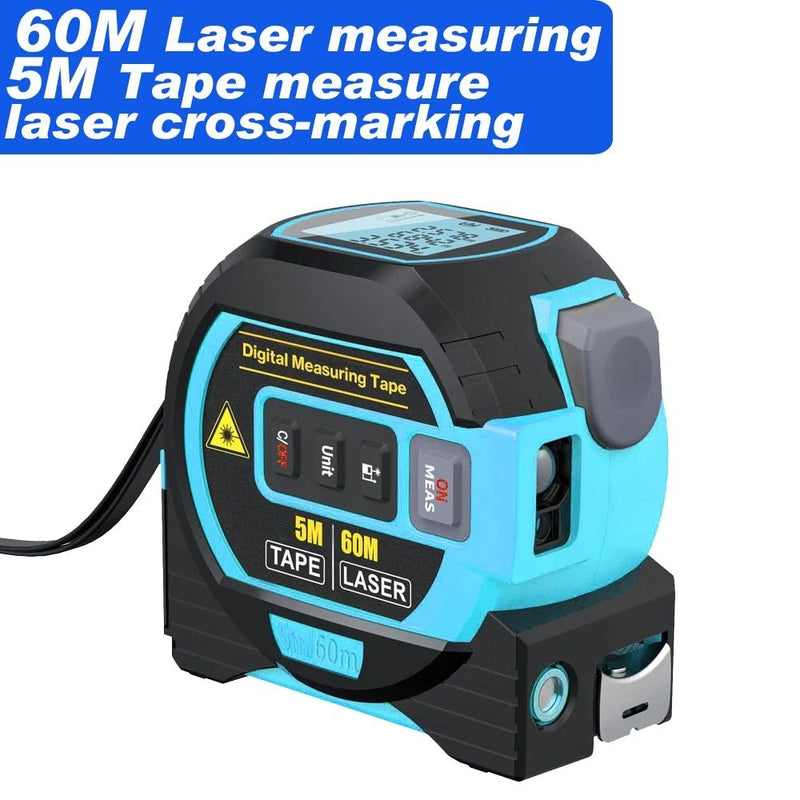 multi-function laser distance meter with tape measure, view 4 - MRSLM