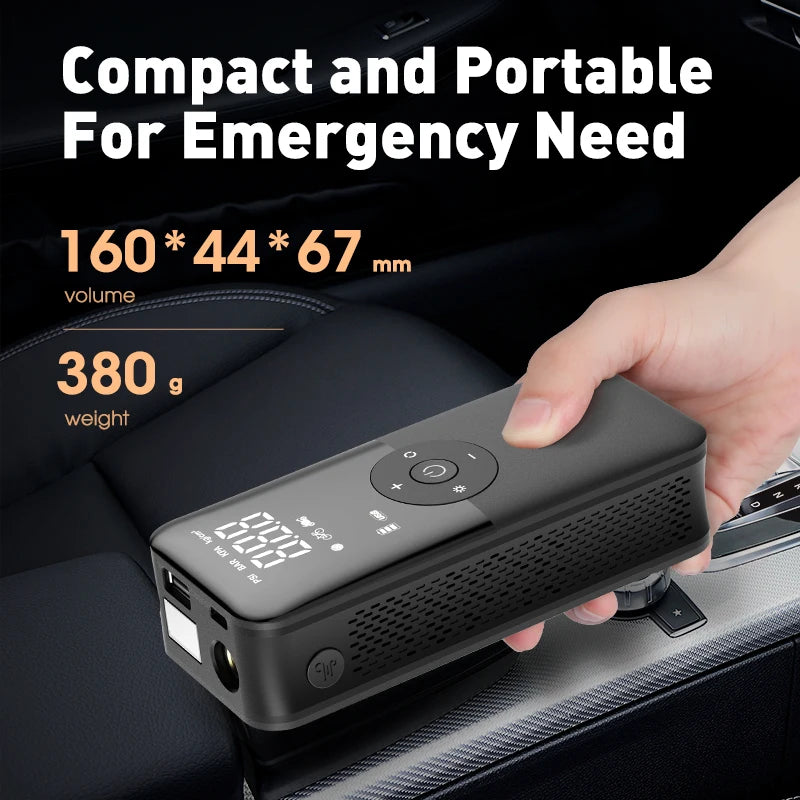 portable rechargeable air pump tire inflator, view 7 - MRSLM