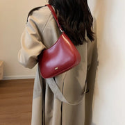 red PU leather crossbody bag, view 2 - MRSLM