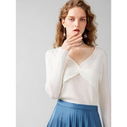 v-neck pullover sweater, view 10 - MRSLM