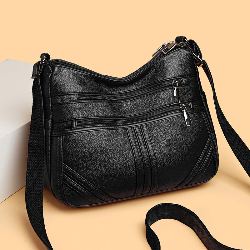 Women's soft textured crossbody bag, view 2 - MRSLM
