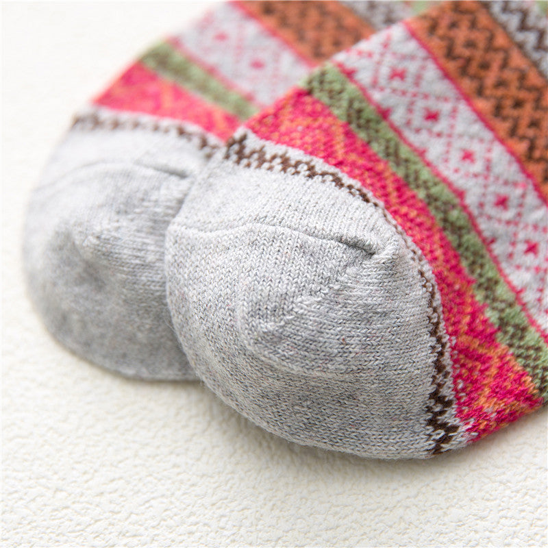 women's striped wool socks, view 7 - MRSLM