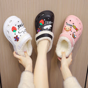 women's warm closed-toe thick sole slippers, view 10 - MRSLM
