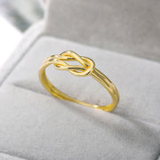 stainless steel gold twist ring, view 4 - MRSLM
