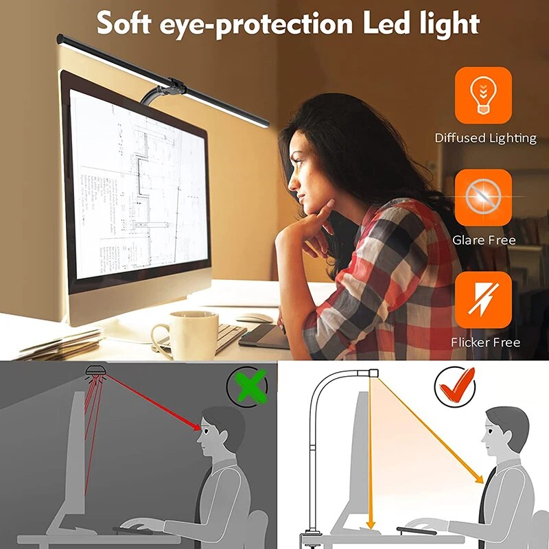 double head LED desk lamp, view 10 - MRSLM