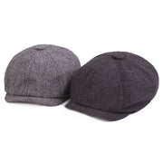 vintage wool herringbone flat cap - MRSLM
