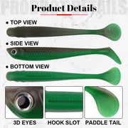 soft paddle tail swimbaits fishing lure set, view 26 - MRSLM