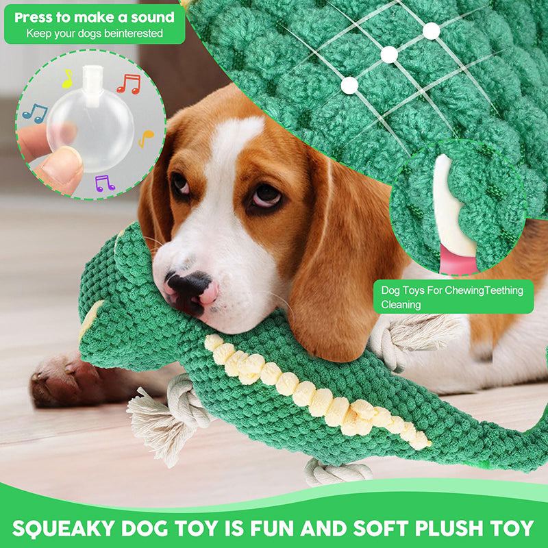 plush lizard squeaky dog toy, view 5 - MRSLM