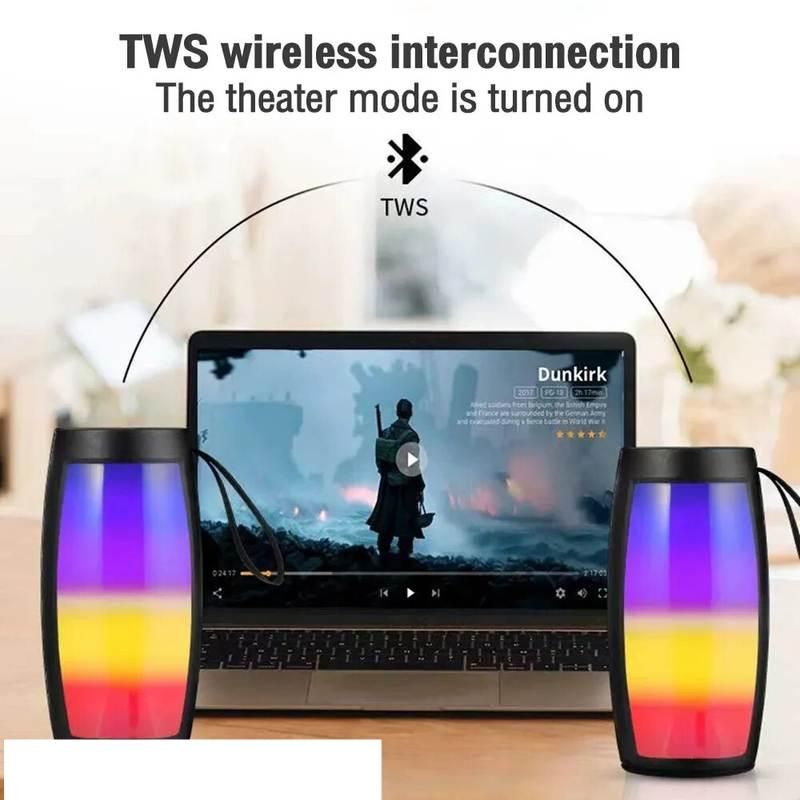 bluetooth speaker with LED lights, view 3 - MRSLM
