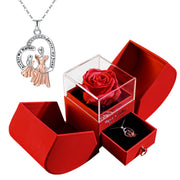 Preserved rose apple gift box with necklace, view 15 - MRSLM