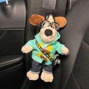 cartoon dog plush seat belt protector, view 13 - MRSLM