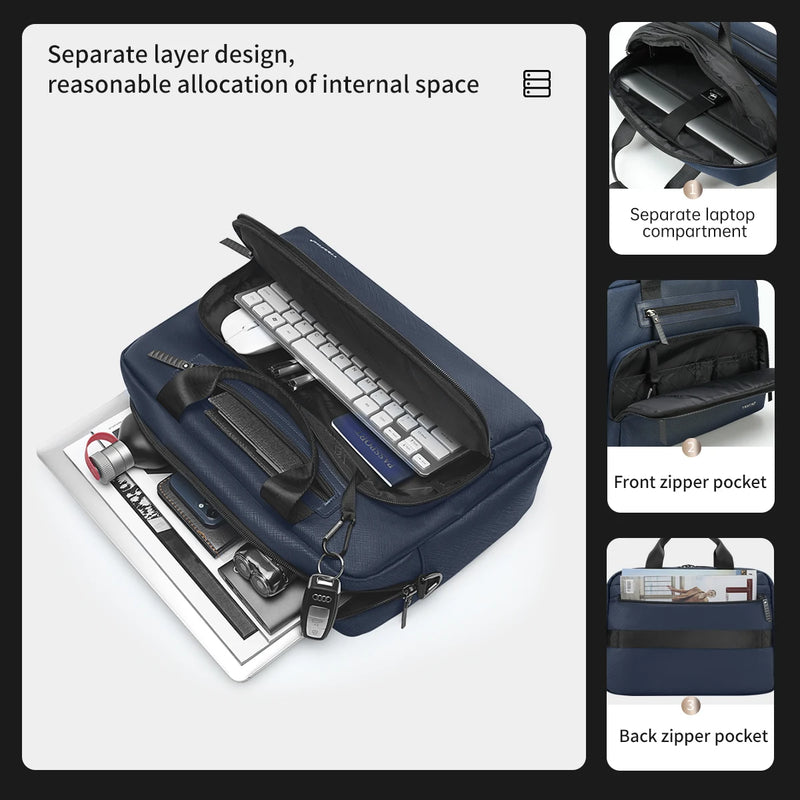 waterproof laptop briefcase for men, view 8 - MRSLM
