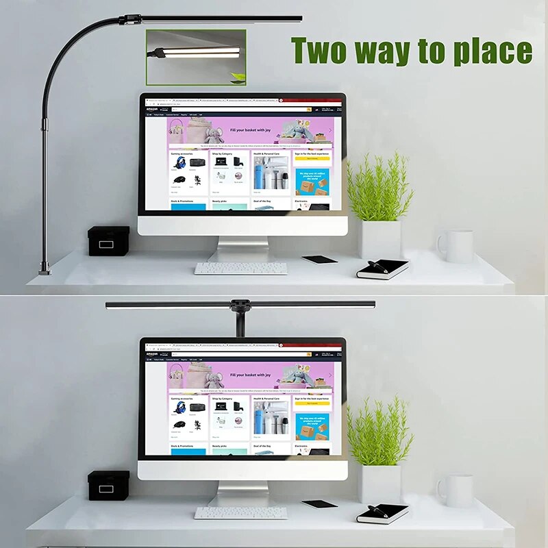 double head LED desk lamp, view 8 - MRSLM