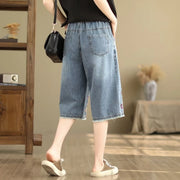 floral denim capris, view 5 - MRSLM