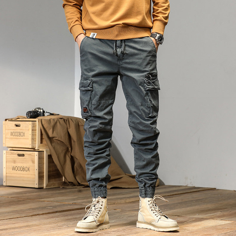 american straight multi-pocket work trousers, view 6 - MRSLM