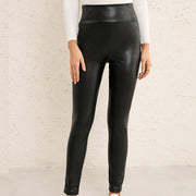 high waist stretch skinny pu leather pants, view 11 - MRSLM