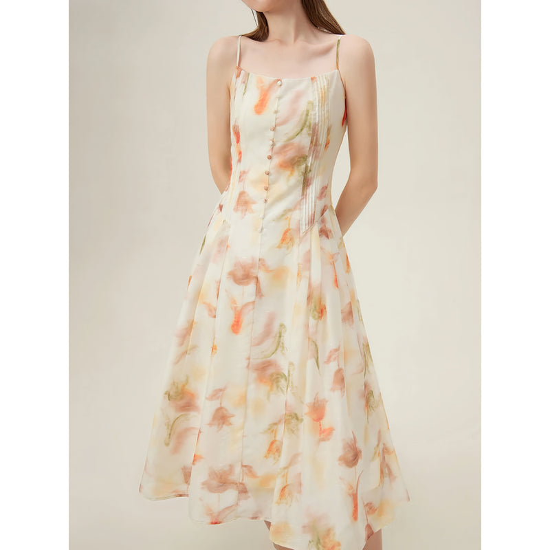 Floral sleeveless summer dress, view 7 - MRSLM