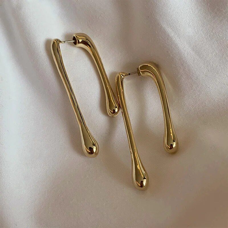 geometric drop earrings, view 3 - MRSLM