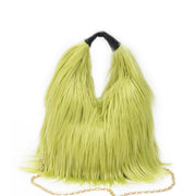 faux fur bucket bag, view 2 - MRSLM
