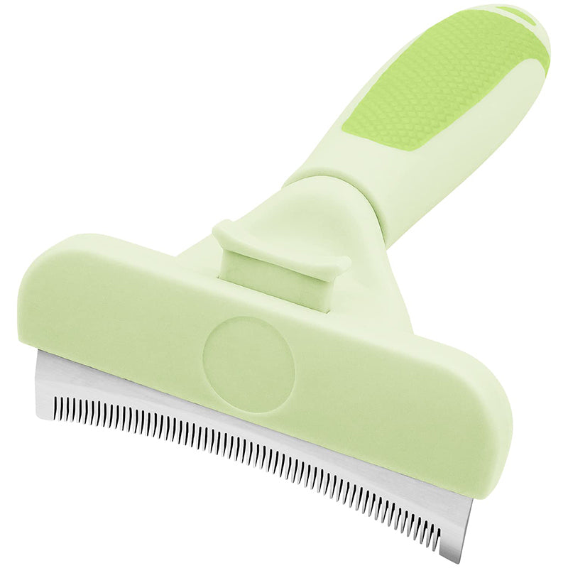 ergonomic pet grooming brush, view 2 - MRSLM