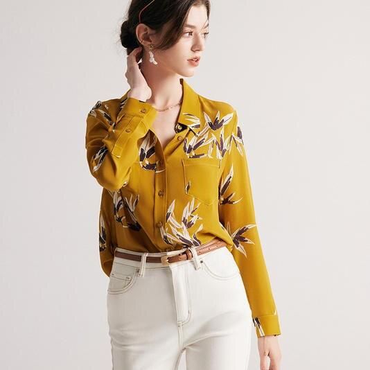 Mulberry silk printed blouse - MRSLM