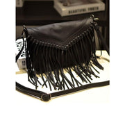 Vintage tassel fringe boho messenger bag, view 2 - MRSLM