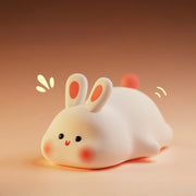 Cute rabbit silicone night lamp, view 2 - MRSLM