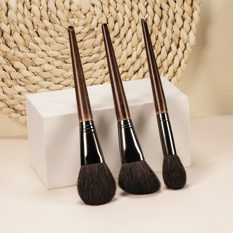 goat hair makeup brush set, view 3 - MRSLM
