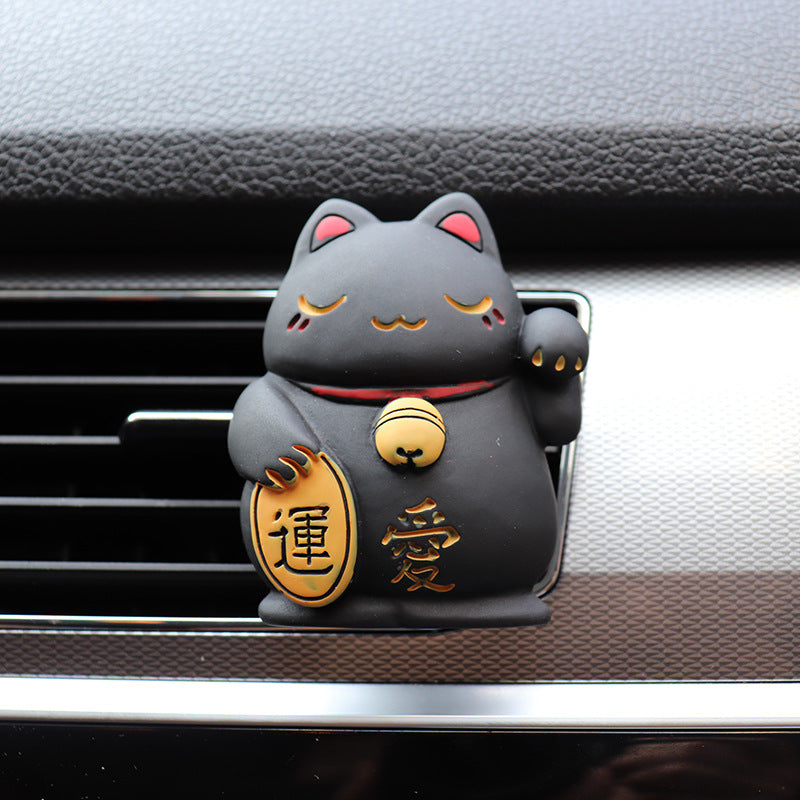 Lucky Cat Car Air Freshener Fragrance Diffuser Resin Art Clip