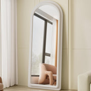 arched full-length mirror with flannel frame, view 3 - MRSLM