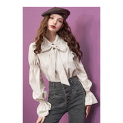 long sleeve casual office blouse, view 5 - MRSLM